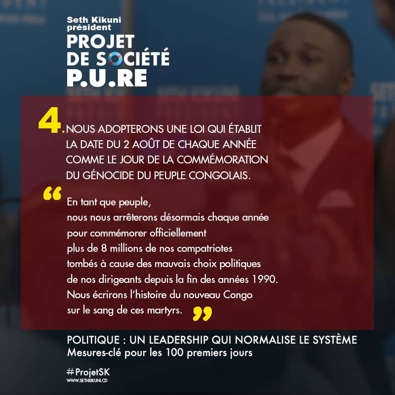 Twitt de Seth Kikuni Candidat presidentiel 